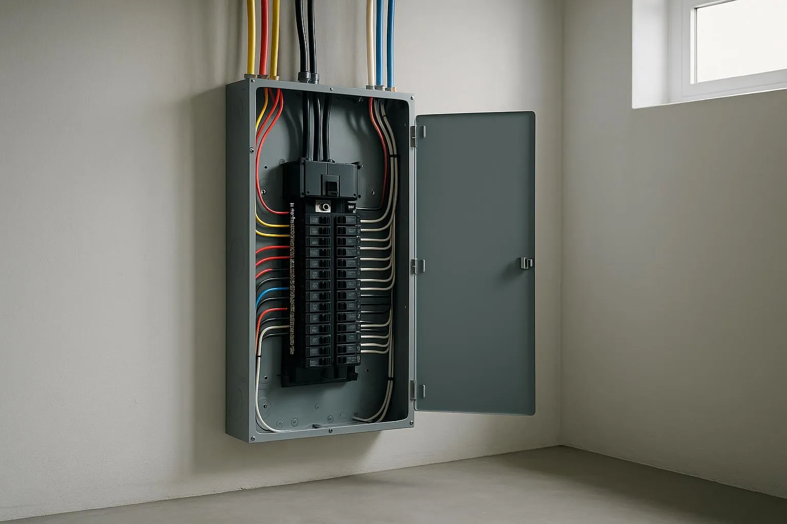 Panneau électrique de 200 A récemment mis à niveau